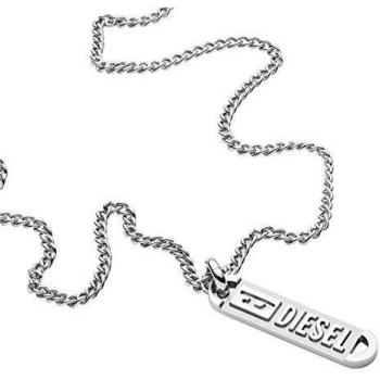 Collier pour homme Diesel avec pendentif en acier inoxydable DX1228040 et chaîne UN
