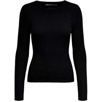 Only ONLNATALIA Women's Black Crew Neck Sweater