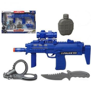 Blauwe Politie Speelset 4 Stuks
