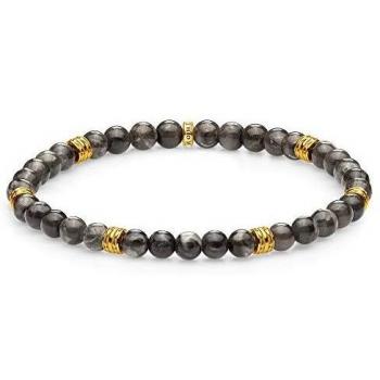 Pulsera de hombre en plata y oro de 18k con talismán Thomas Sabo