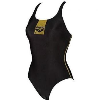 Arena w Basics Swim Pro Back Maillot de Bain Femme, Noir/Requin, FR : XS