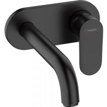 Hansgrohe Vernis Blend Waschtischarmatur, elegantes Design, schwarz matt
