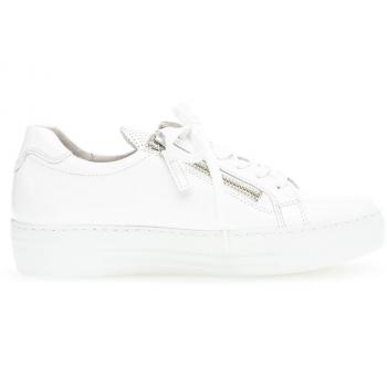Gabor Frauen Sneaker 26.468.20 – Weiß, Sportschuh, Schnürer, 42 EU / 8 UK
