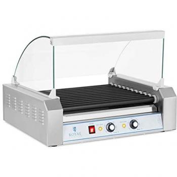 Royal Catering Elektrogrill Hot Dog Gerät 11 Rollen Teflon 2200W