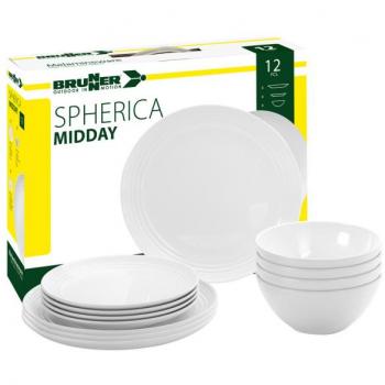 Brunner Midday Spherica 12-teiliges Geschirrset aus Melamin