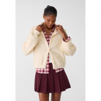 Knit Polo Cardigan with Buttons