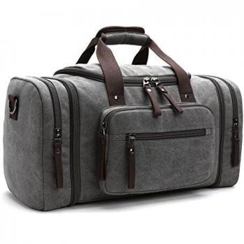 LOSMILE Large Travel Duffles, Grey Holdall Travel Bag