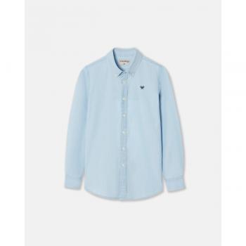 Camisa sport kids clásica denim azul claro para niño