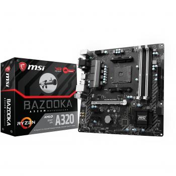 MSI BAZOOKA AM4 A320 Micro‑ATX Motherboard – Black