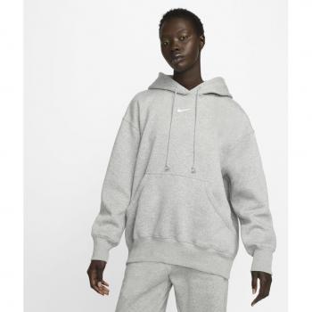Nike w nsw phnx flc os po hoodie sudadera mujer Gris (XL)