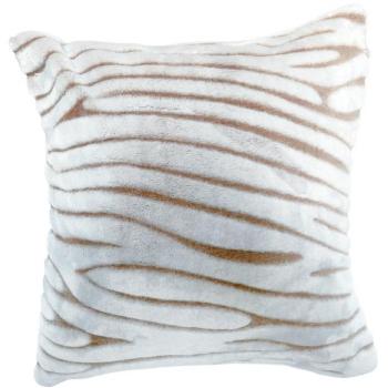 Soleil d'Ocre Housse Savane 60x60 cm – Taupe et Blanc