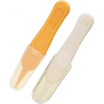 2pcs Baby Care Plastic Tweezers for Ear, Nose, and Navel