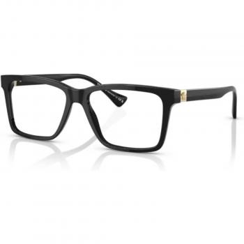 Versace Ve3328 Bold Black Rectangular Men’s Lenses