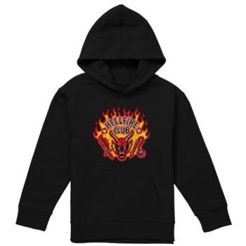 Stranger Things Youth Flame Jacket (Pull‑Over) – Black, Ages 9‑11