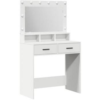 Mesa de Maquillaje con Luces LED y Cajón 79x41x135 cm