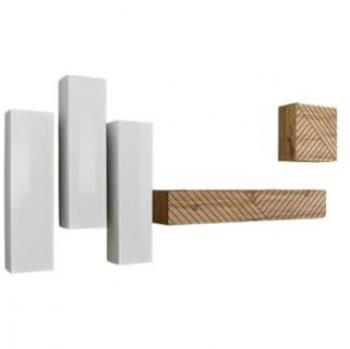 Rovere & Bianco Set di Arredo Switch III – Lucido con Effetto Fresato