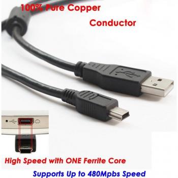 Cable de Cargador de 3 Metros Mini USB 2.0 para PS3