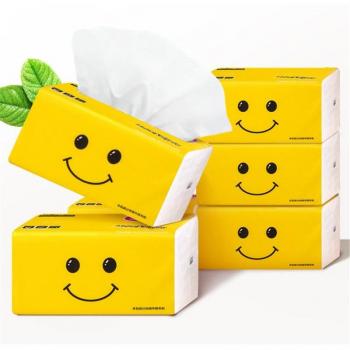 Sourire papier toilette 3 plis sans produits chimiques 6 sacs essuie-mains papier 100 feuilles 17 x 12 cm