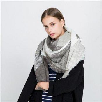 Fausse écharpe cachemire ianlan couleur contrastée
