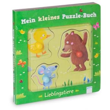 Mein kleines Puzzle-Buch. Lieblingstiere: Pappbilderbuch mit großen Puzzleteilen mit bunten Griffen – Ab 18 Monate