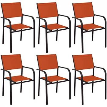 Fauteuil de jardin en aluminium Duca (lot de 6)