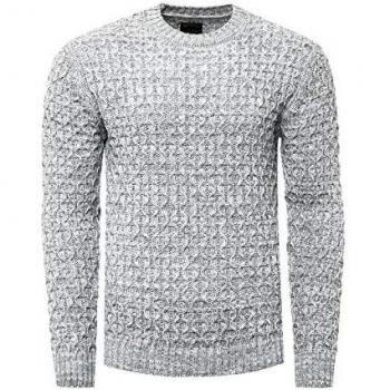 Rusty Neal Pullover für Herren, Rundhalsausschnitt, hellgrau