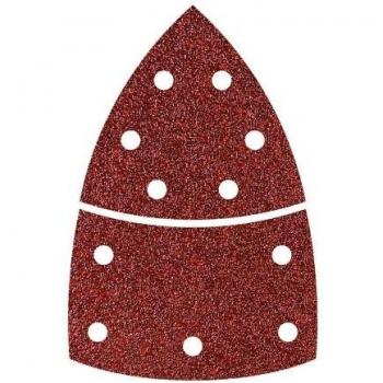 Wolfcraft Adhesive Triangle Sanding Sheets K120, 10 pcs, 95mm
