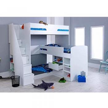 Oscar Triple Bunk Bed White