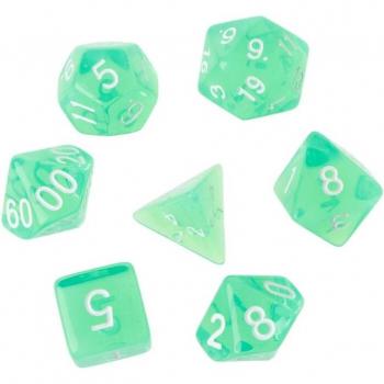 Colección de Dados Claros Pathfinder 2xD10, D20, D12, D8, D6, D4