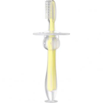 Baby Silicone Toothbrush with Baffle and Suction