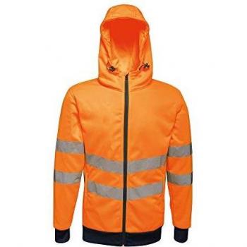 Regatta Sweat à Capuche Bleu Marine Extol Stretch Haute Visibilité Fermeture Éclair Intégrale