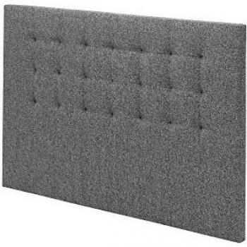 Tête de lit Gaia capitonnée tissu gris L. 190