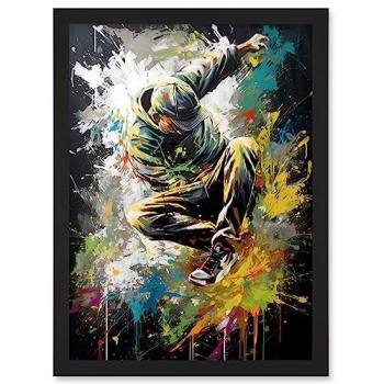 Urban Rhythm B‑Boy Splatter Portrait A4