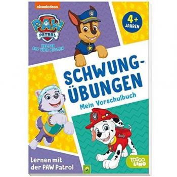 Lernen mit der PAW Patrol: Schwungübungen.  Mein Vorschulbuch