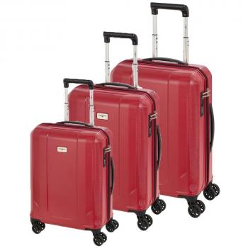 Airtech Hardware 4‑Rad Trolley, rotes 3‑teiliges Set