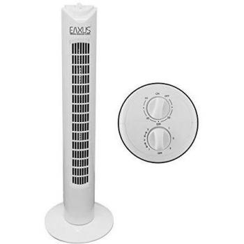 Turm‑Ventilator EAXUS 81 cm – 3‑Stufen, Timer, 45 W – weiß, geräuscharm