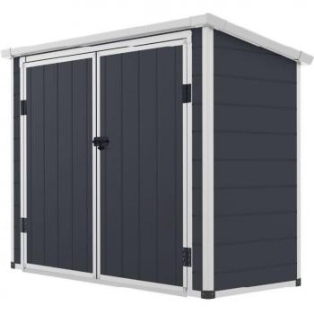 Abri de Stockage Gardiun Noa 7,29 m² en Résine avec Double Porte Anthracite