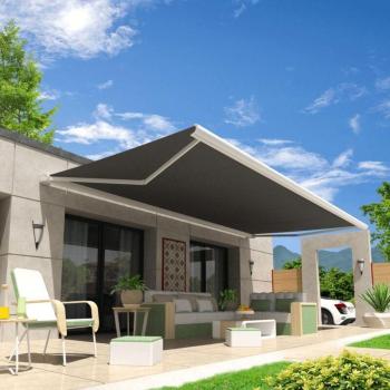 Toldo Altea Manual 4,05x3,50 m Blanco RAL9010 y Gris