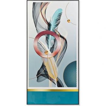 Cuadro DKD Home Decor diseño plumas 80 x 3 x 160 cm
