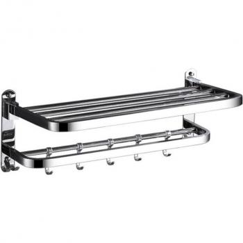 Wall-Mounted Bathroom Towel Rack with Shelf