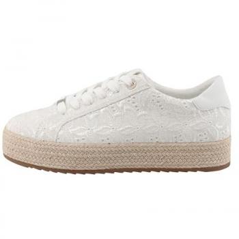 Baskets espadrille blanche brodé fleurs – collection TOM TAILOR – femme