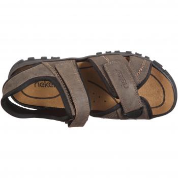Rieker Men's Brown Sandals 25051-27 with Hook & Loop