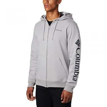 Columbia Sweatshirt en Polaire Zippé Homme, Gris Grey Heather, Bleu (Collegiate Navy), 2X-Large
