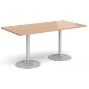 Genoa 1600x800 Beech Silver Trumpet Dining Table