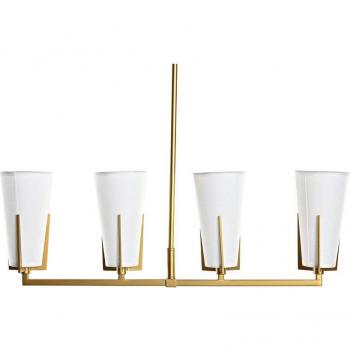 Lampadario dorato in cristallo e metallo 67x14x22cm
