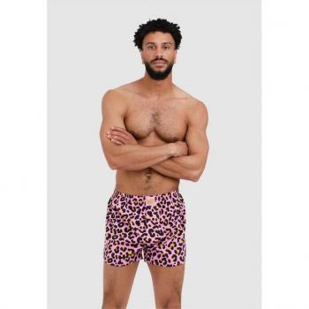 Lousy Livin Herren Boxershorts in Braun – Leroy‑Kollektion, Größe S, 100 % Baumwolle, Leopardenmuster
