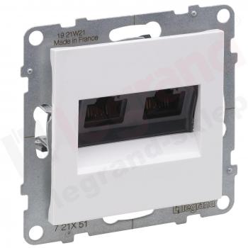 SUNO BĚLÁ Cat5e 2×RJ45 UTP LCS