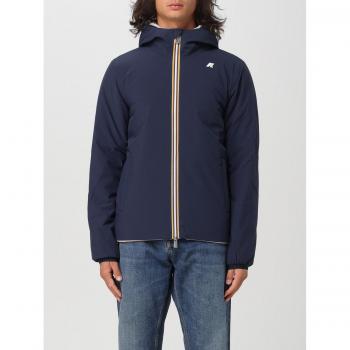 Men’s Blue K‑Way 3XL Double‑Layer Winter Coat