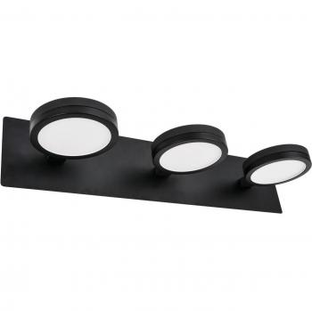LIGHTME Aqua Black 3-Bulb LED Vanity Light