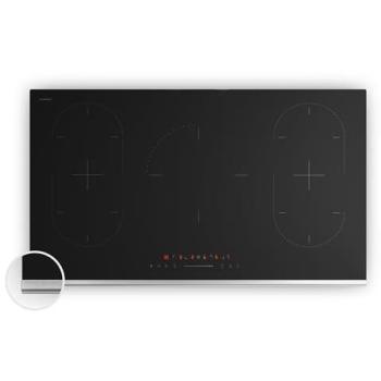 Verosteel Plaque Encastrable 90 cm – 5 Zones, 12200 W, Tactile & Sécurisation